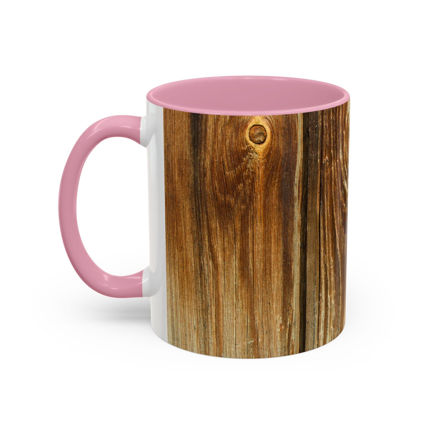 Rustic Wood Grain Coffee Mug — Cozy Cabin 11oz & 15oz (Room for Cream)