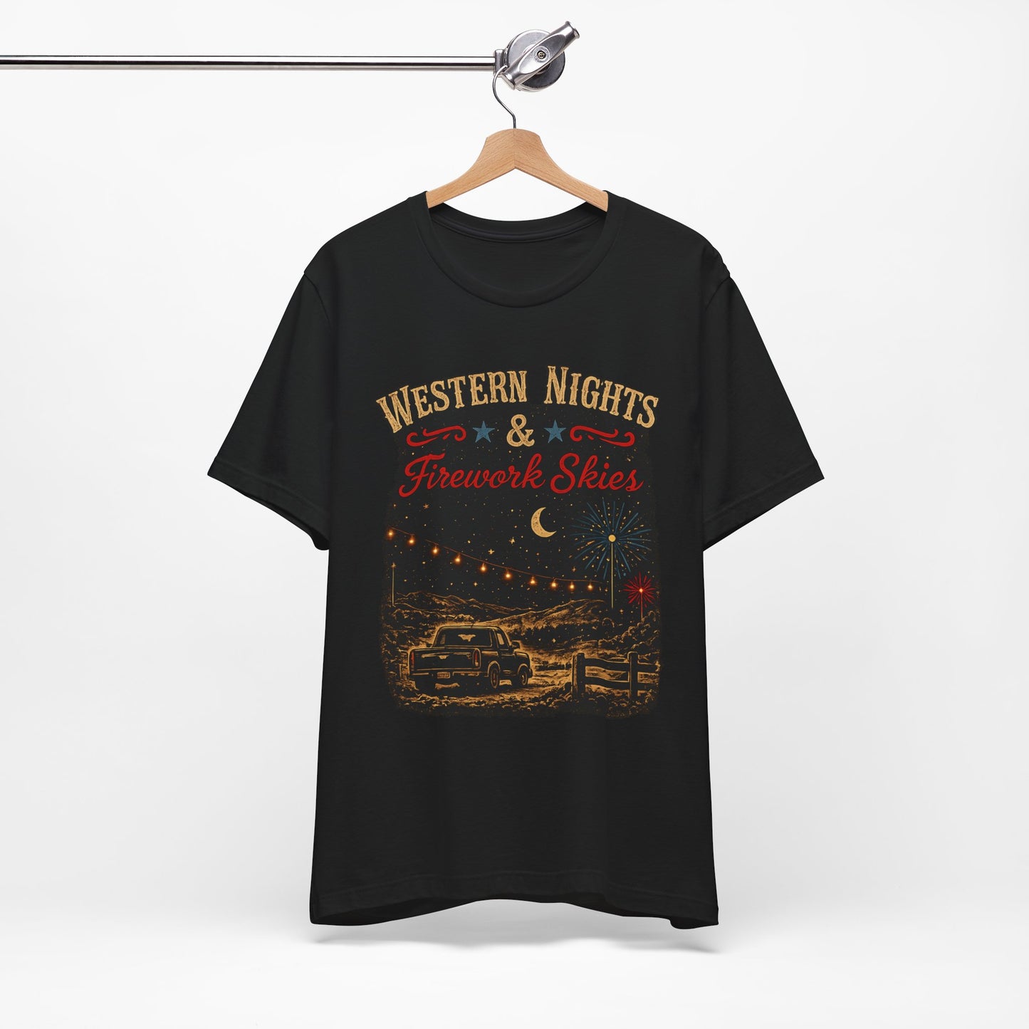 Texas Pour Girl Tee — TPG Western Nights & Firework Skies