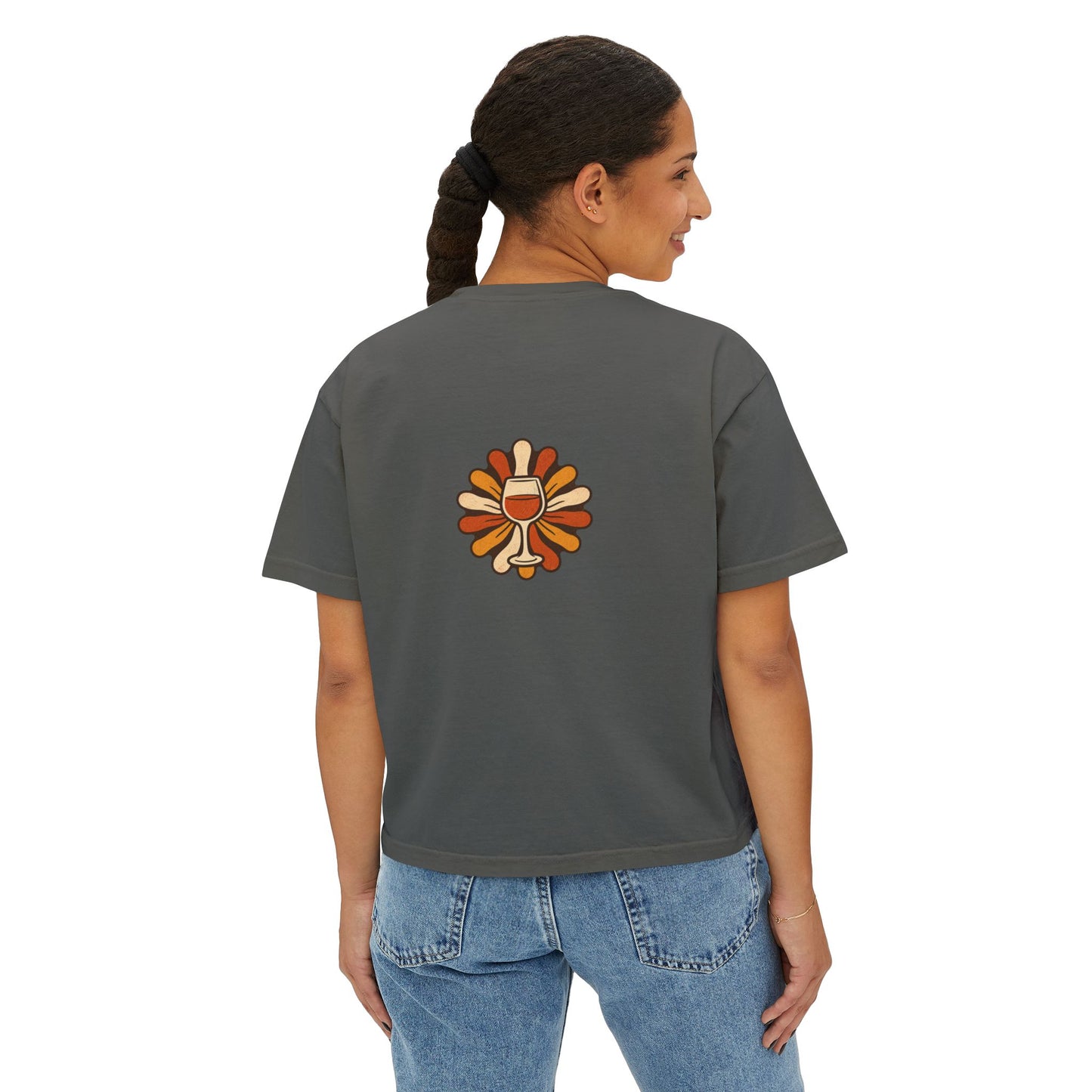 Sip Savor Repeat Boxy Tee | Retro Wine Lover Shirt | Texas Wine Country Tee