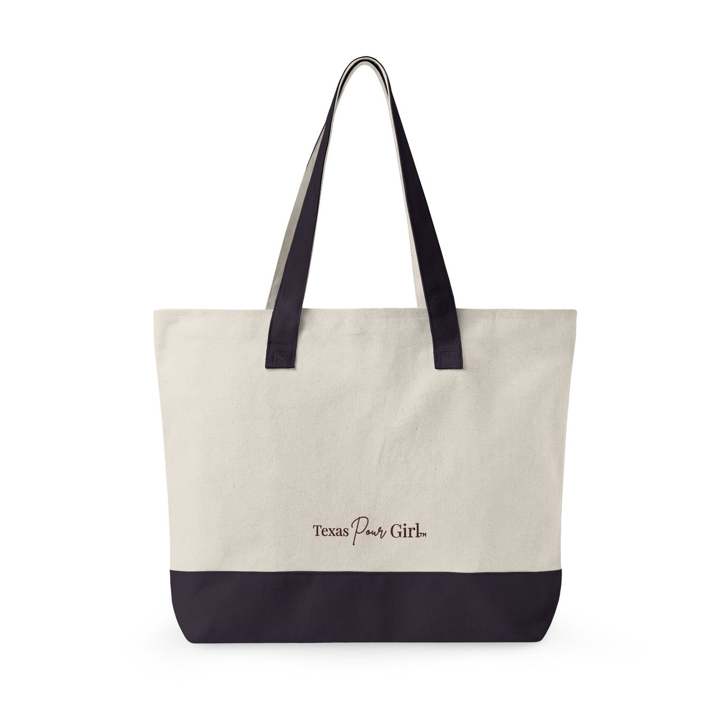 Zippered Canvas Tote — "Good Vibes, Good Company, Good Times" Texas Pride Tote