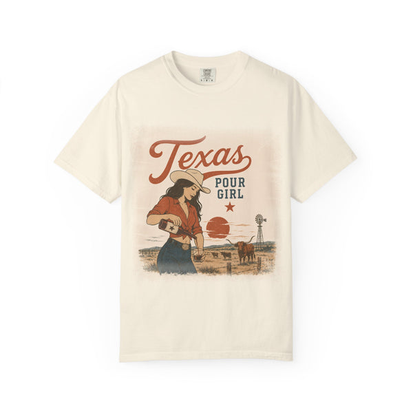 Texas Pour Girl T-Shirt — Retro Cowgirl Graphic Tee