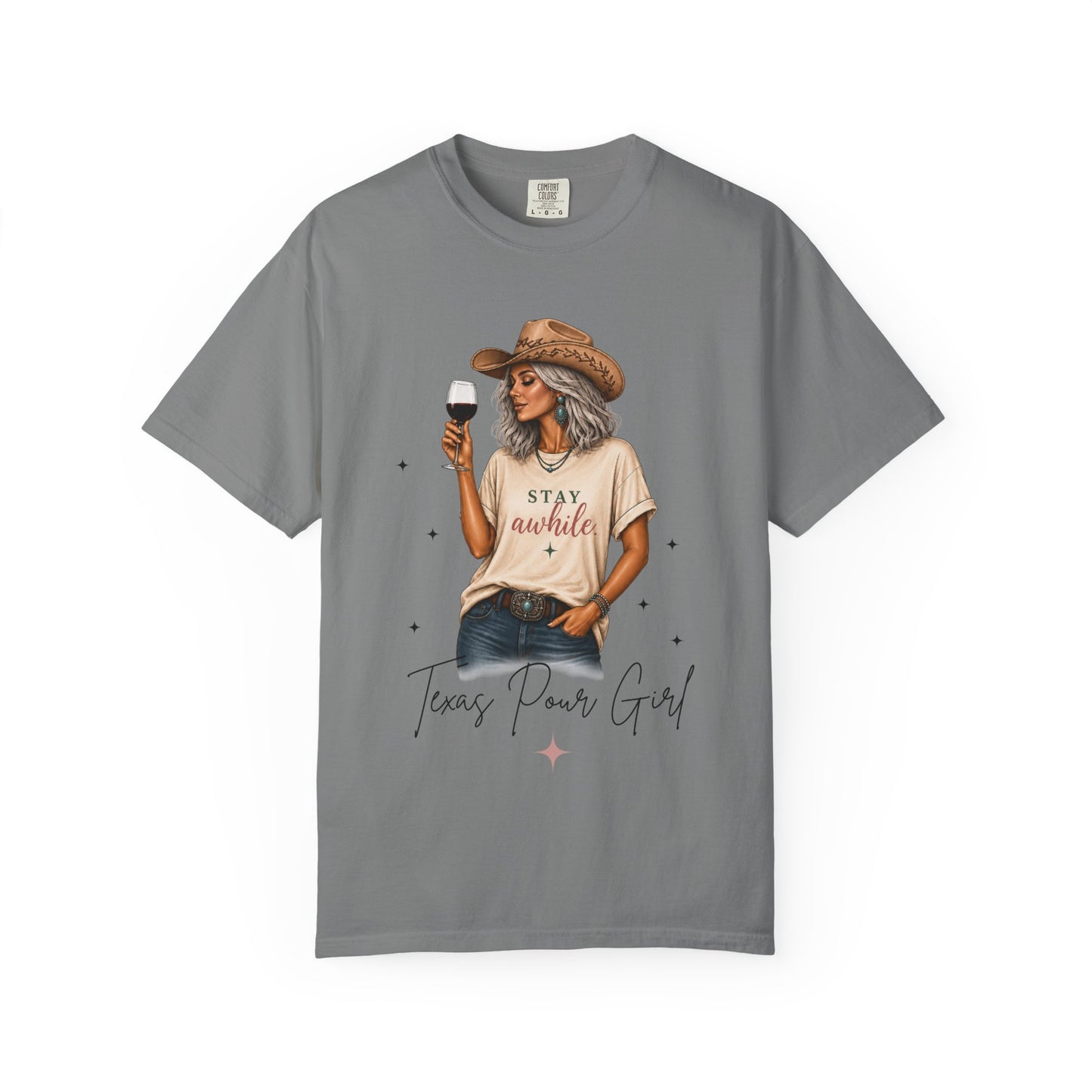 The Silver | Texas Pour Girl Everyday Girls Tee | Western Wine Shirt Women