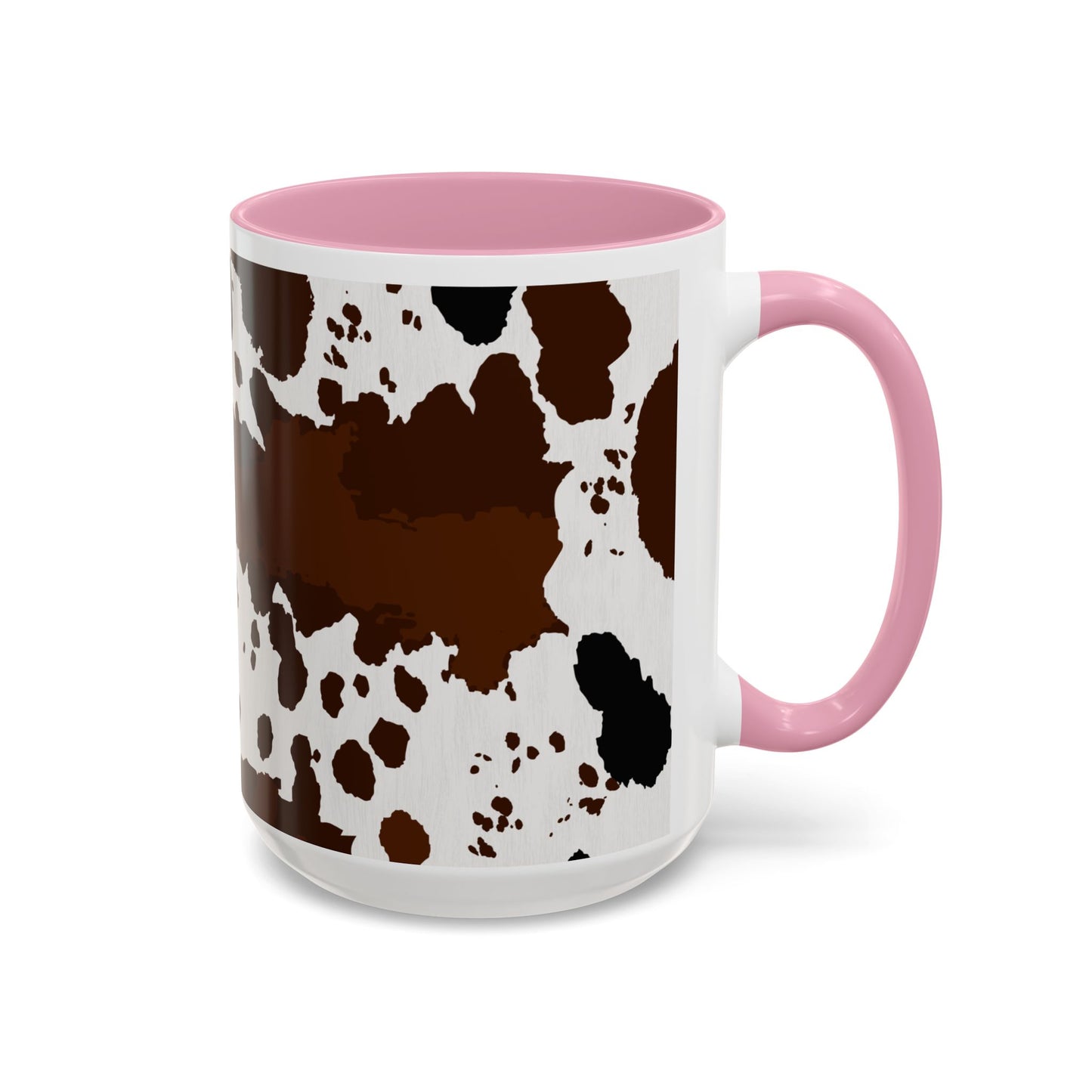 Cow Print Coffee Mug — Brown Cowhide Pattern Ceramic Mug (11oz & 15oz)