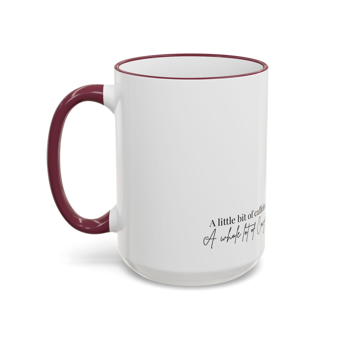Cowgirl Coffee Mug – "A Little Bit of Caffeine, A Whole Lot of Cowgirl" Accent Rim & Handle
