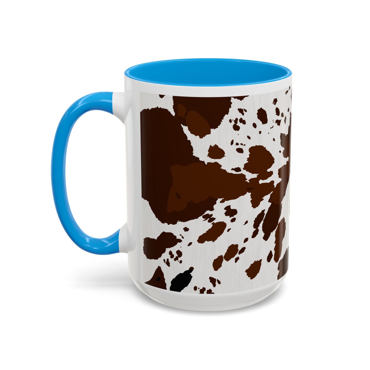 Cow Print Coffee Mug — Brown Cowhide Pattern Ceramic Mug (11oz & 15oz)