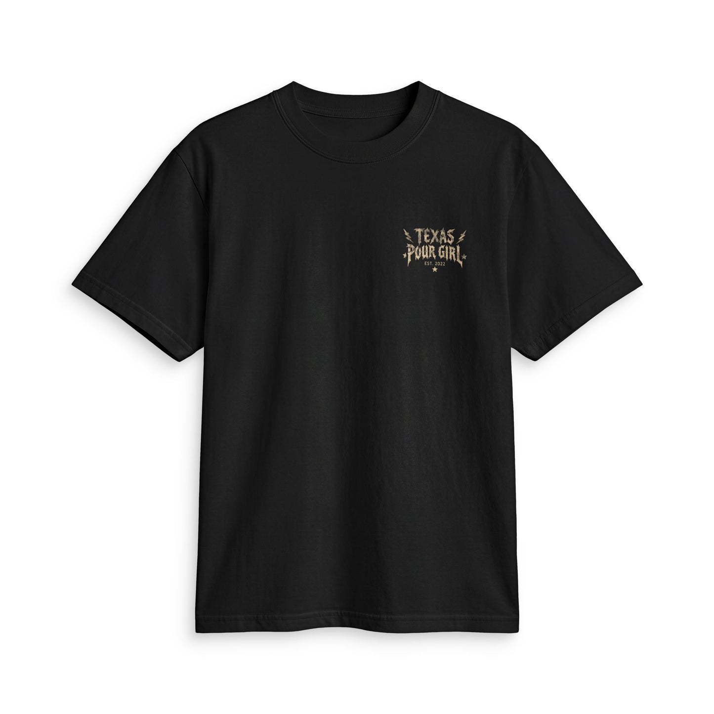 Western Skull Tee — “Texas Pour Girl” Vintage Cowgirl T-Shirt