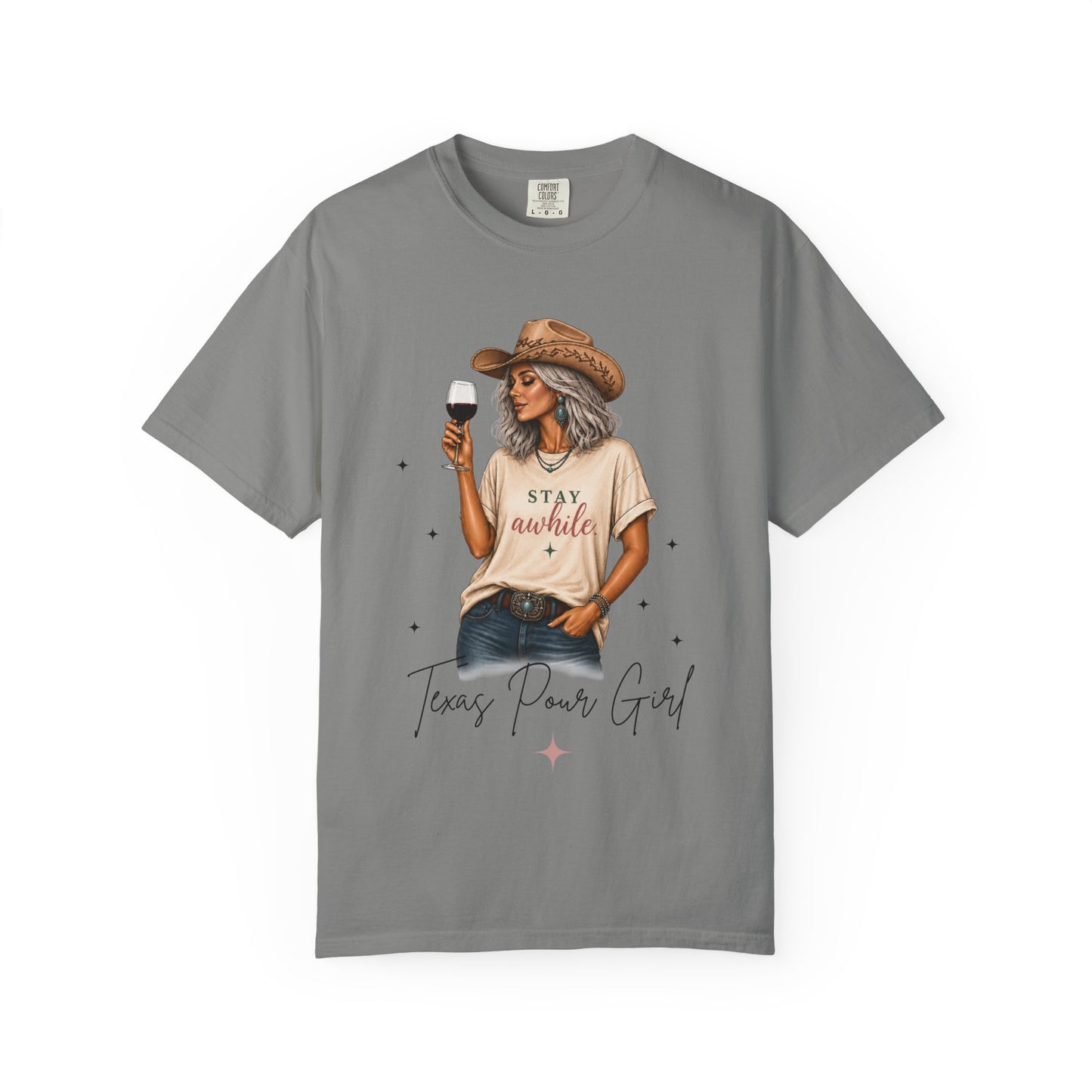 The Silver | Texas Pour Girl Everyday Girls Tee | Western Wine Shirt Women