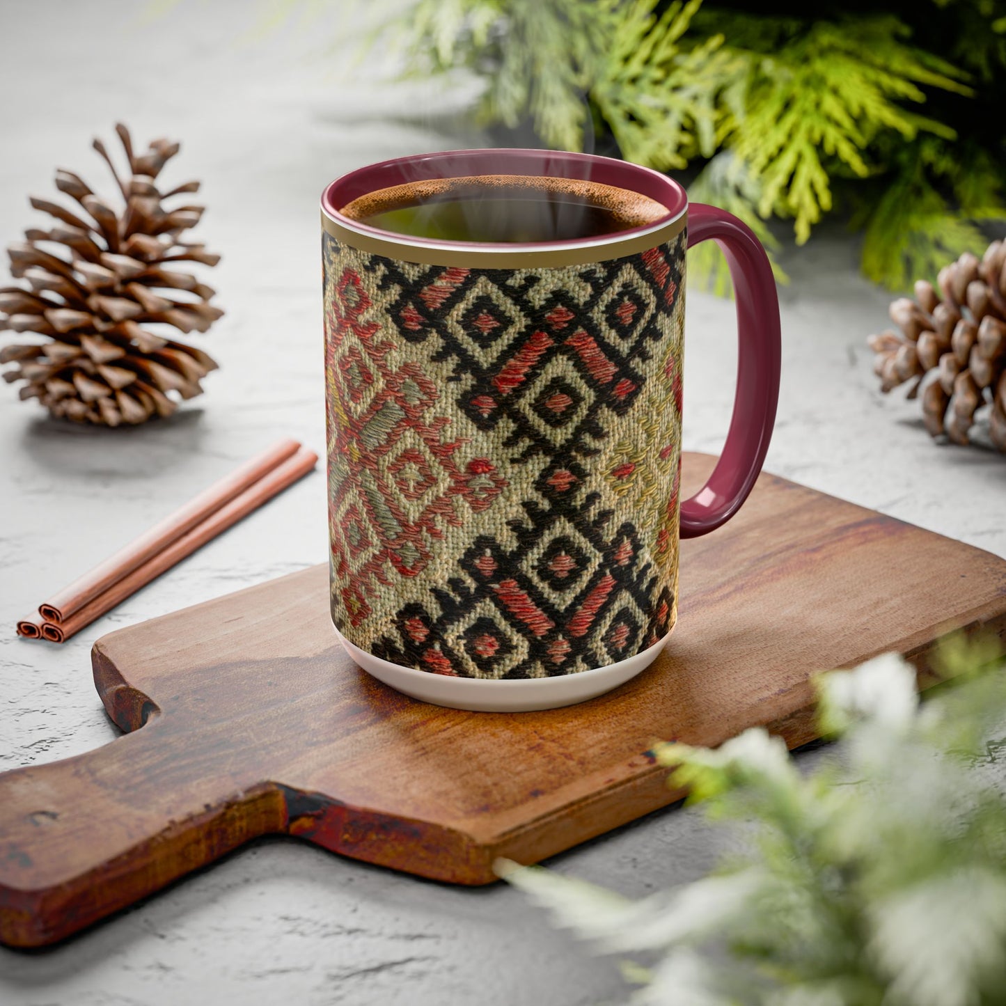 Boho Kilim Pattern Coffee Mug (11oz/15oz)