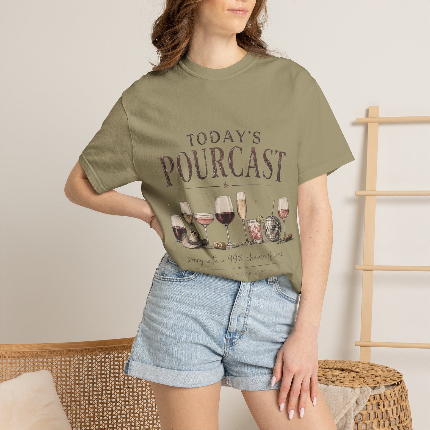 Today's Pourcast Wine T-Shirt | Funny Graphic Tee for Wine Lovers