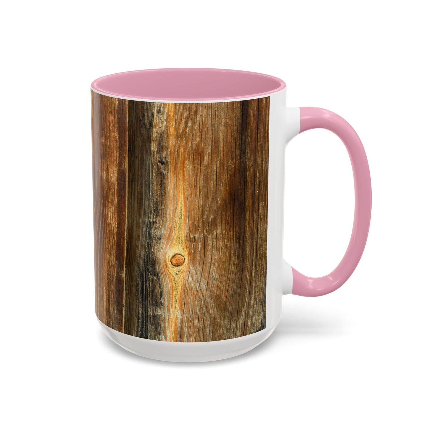 Rustic Wood Grain Coffee Mug — Cozy Cabin 11oz & 15oz (Room for Cream)