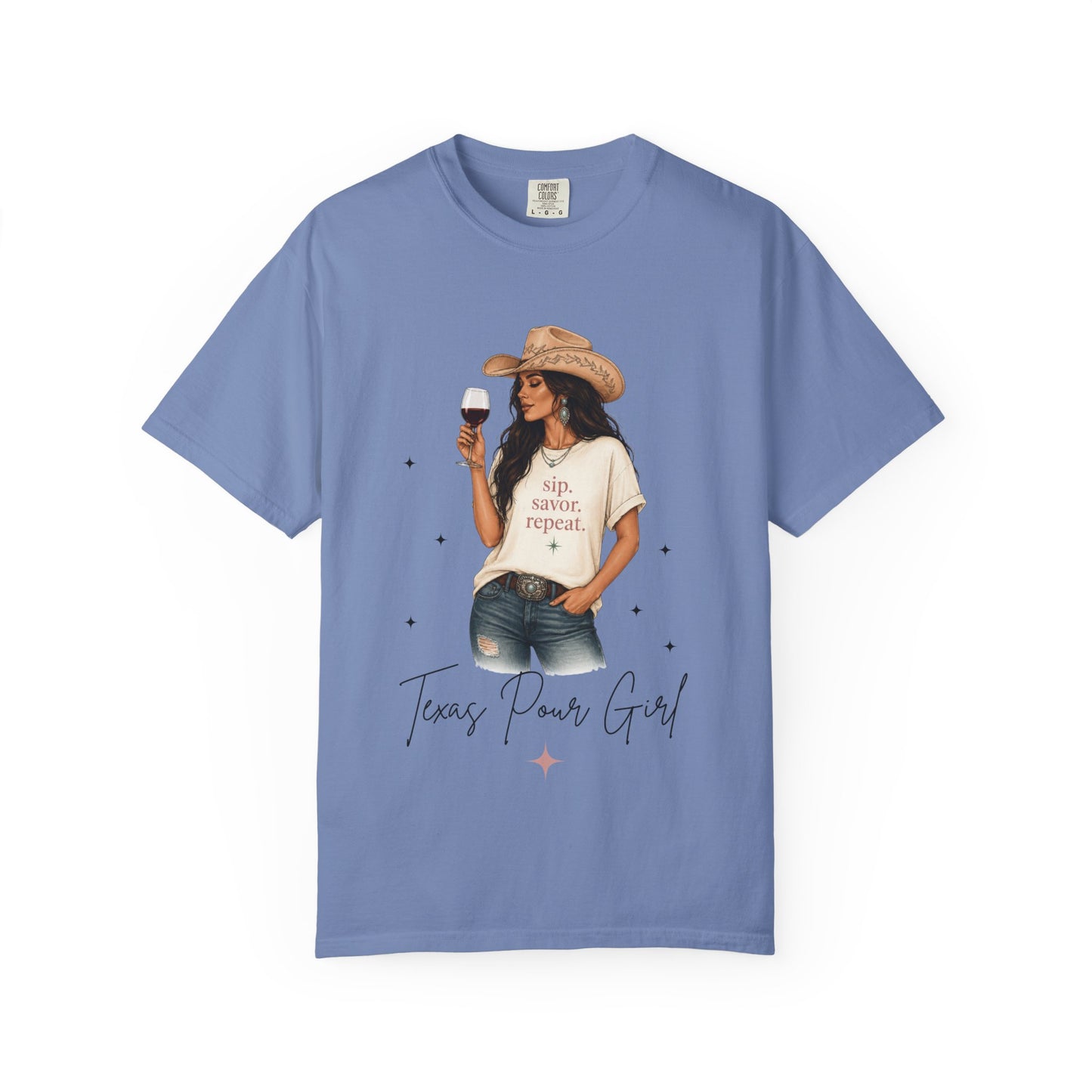 The Brunette | Texas Pour Girl Everyday Girls Tee | Western Wine Shirt Women