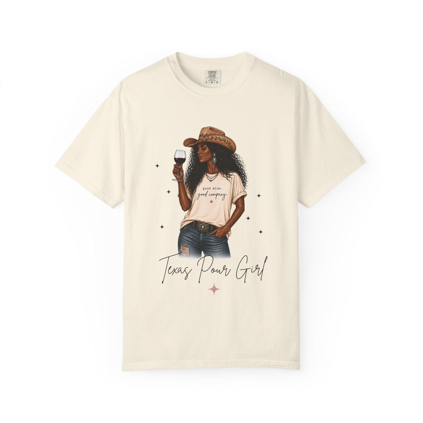 The Midnight Belle | Texas Pour Girl Everyday Girls Tee | Western Wine Shirt Women