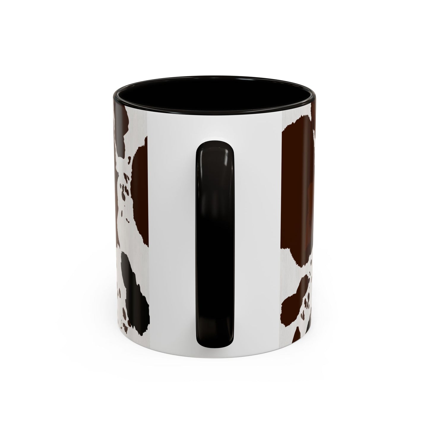 Cow Print Coffee Mug — Brown Cowhide Pattern Ceramic Mug (11oz & 15oz)