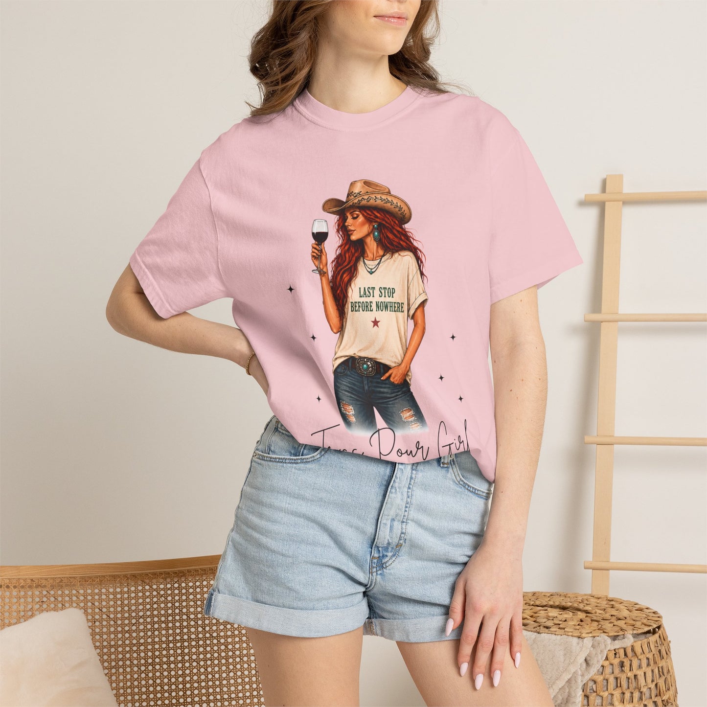 The Redhead | Texas Pour Girl Everyday Girls Tee | Western Wine Shirt Women