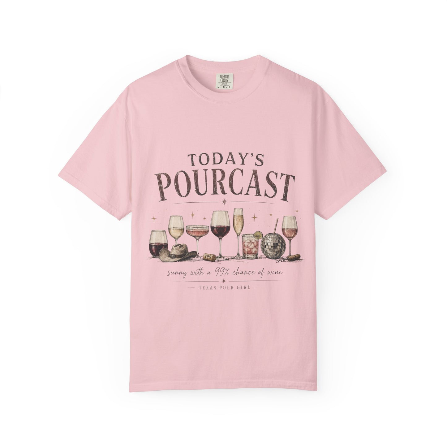 Today's Pourcast Wine T-Shirt | Funny Graphic Tee for Wine Lovers