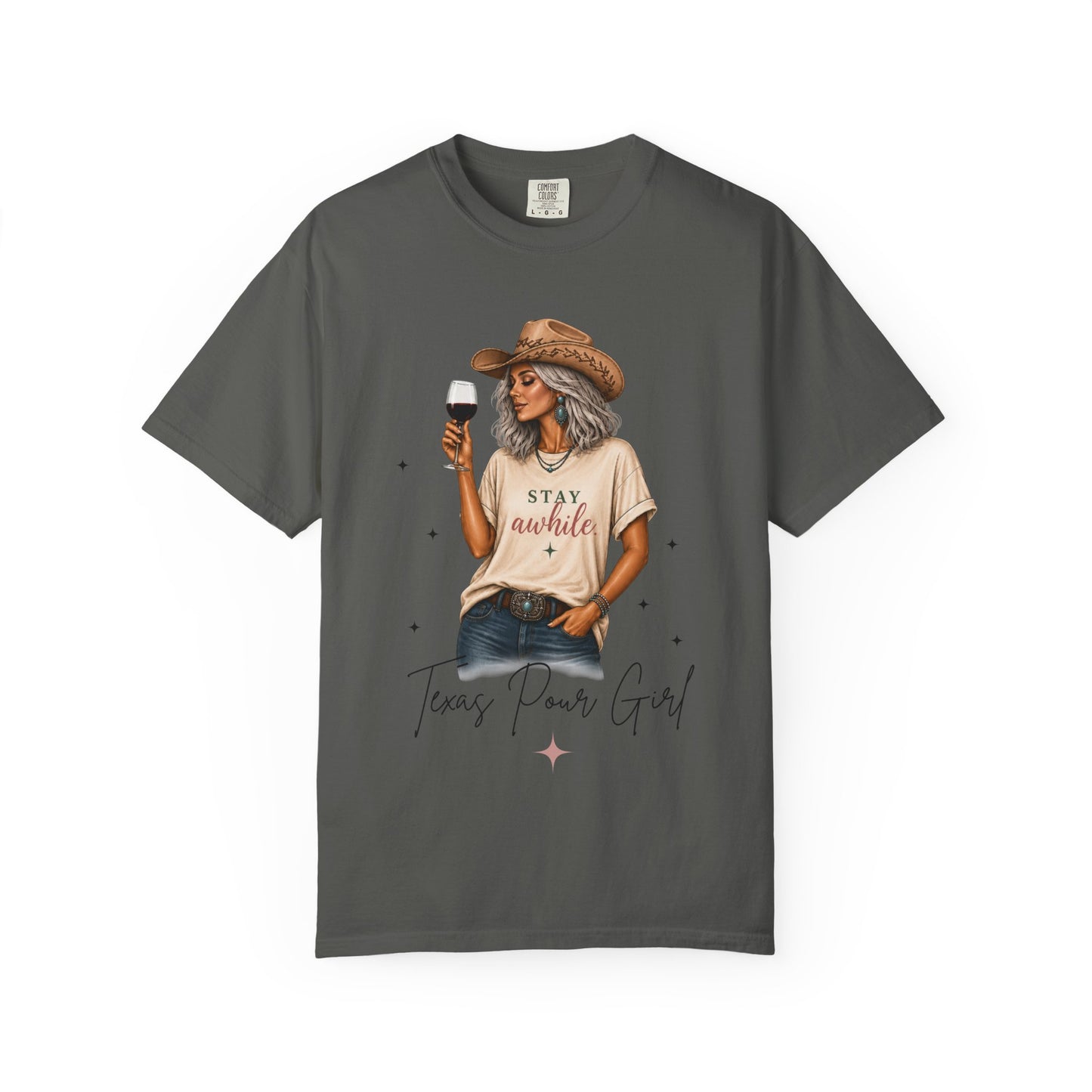 The Silver | Texas Pour Girl Everyday Girls Tee | Western Wine Shirt Women