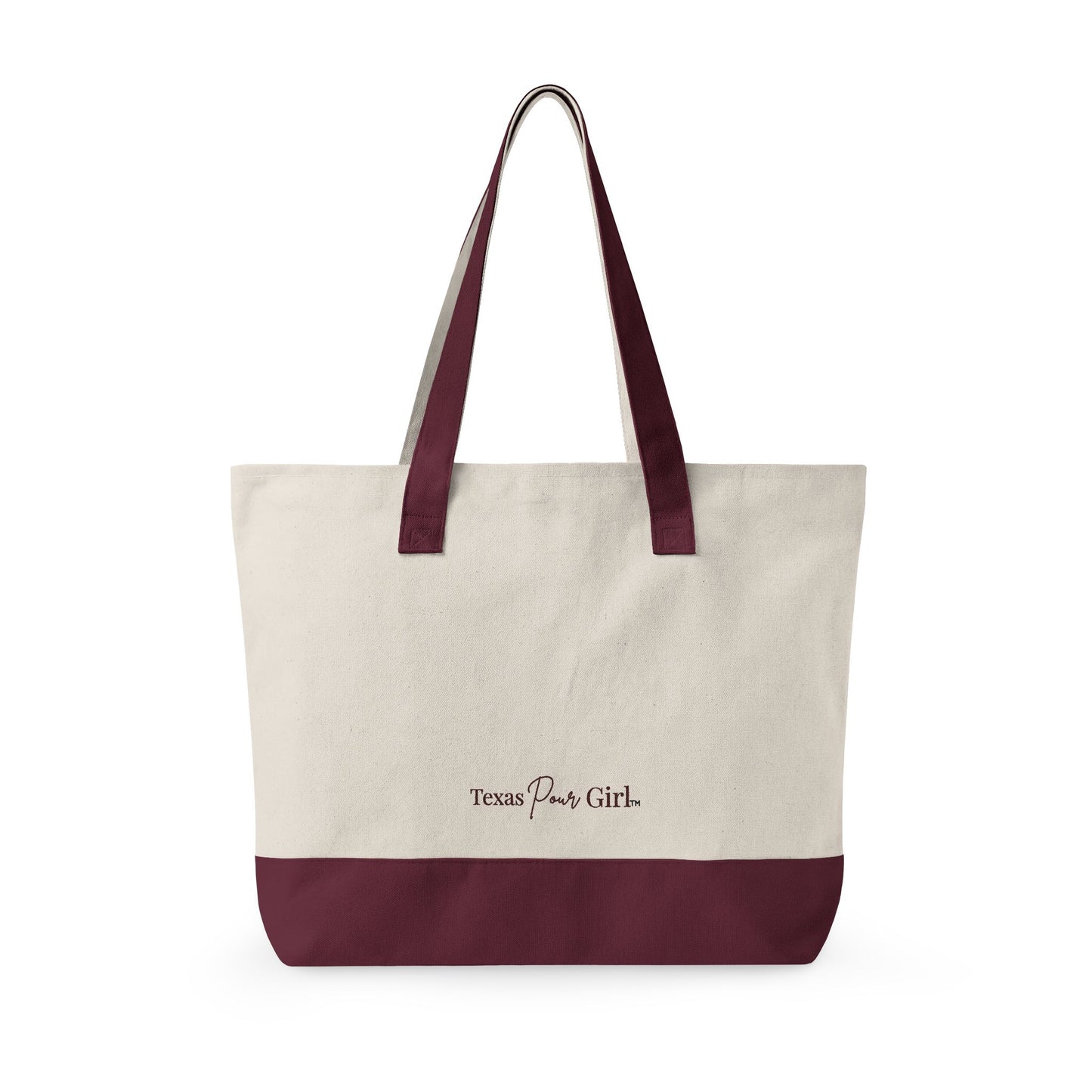 Zippered Canvas Tote — "Good Vibes, Good Company, Good Times" Texas Pride Tote
