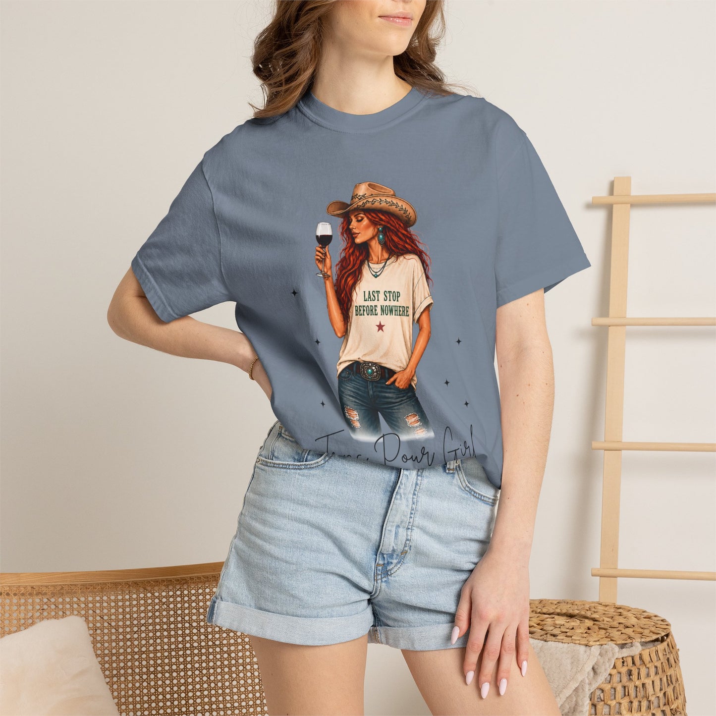 The Redhead | Texas Pour Girl Everyday Girls Tee | Western Wine Shirt Women