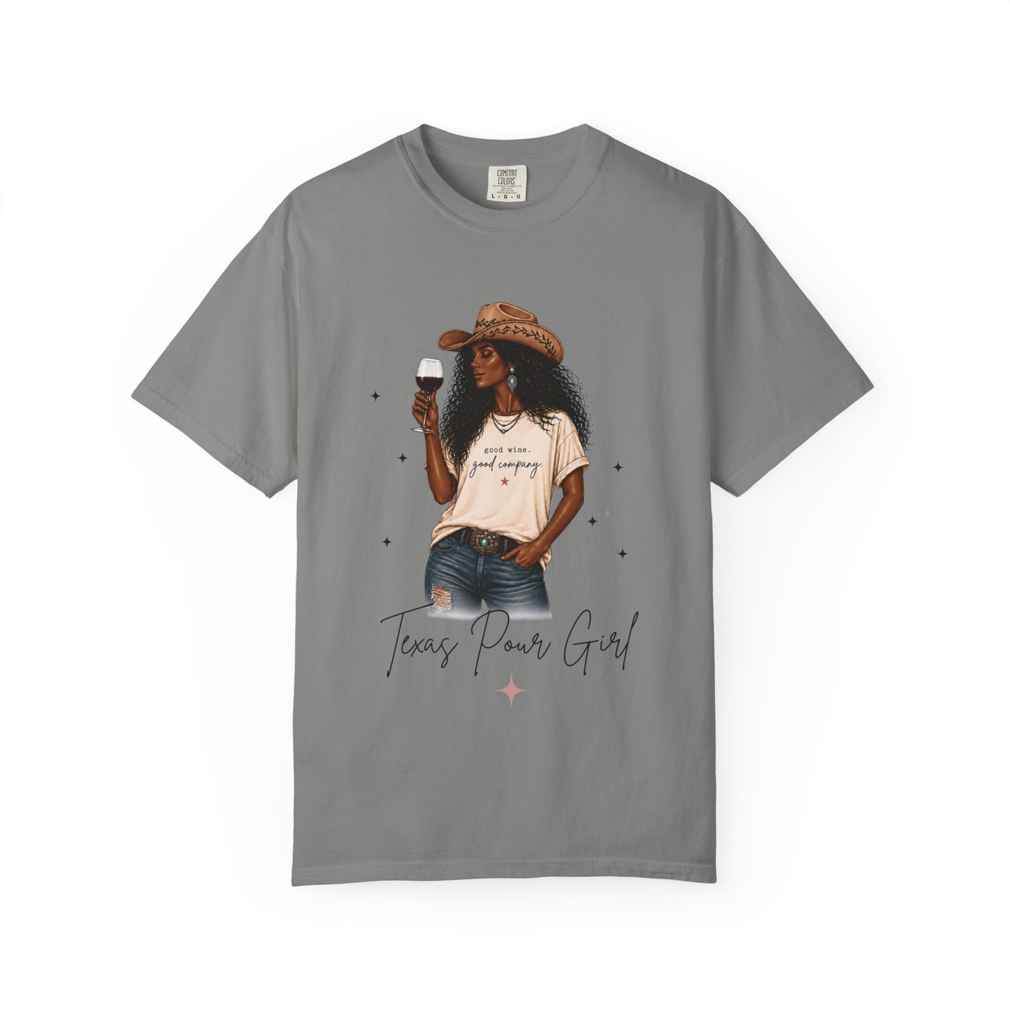 The Midnight Belle | Texas Pour Girl Everyday Girls Tee | Western Wine Shirt Women