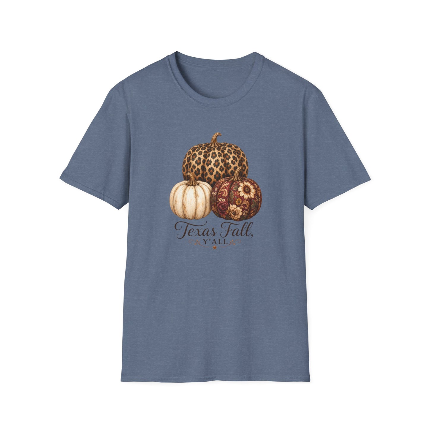 Fall Pumpkin Trio T-Shirt — “Texas Fall Y’all” Autumn Graphic Tee