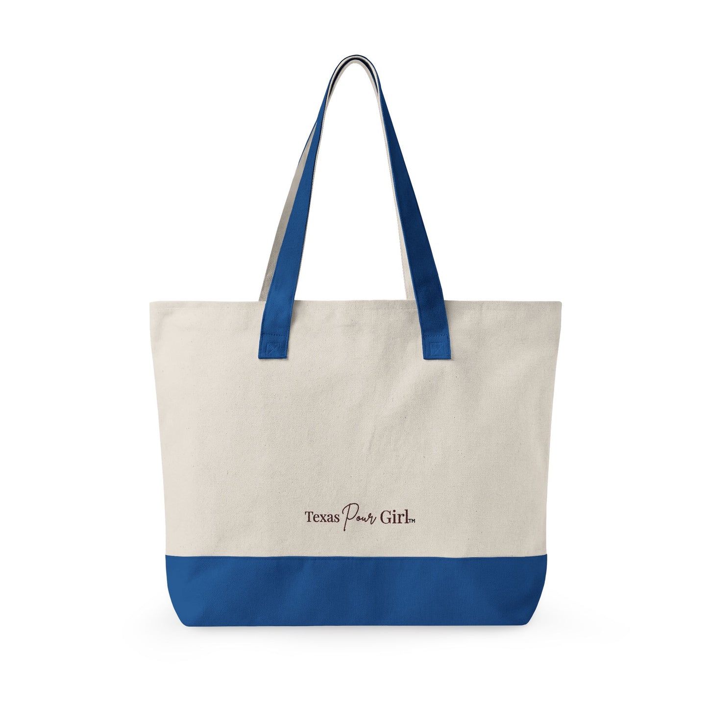 Zippered Canvas Tote — "Good Vibes, Good Company, Good Times" Texas Pride Tote