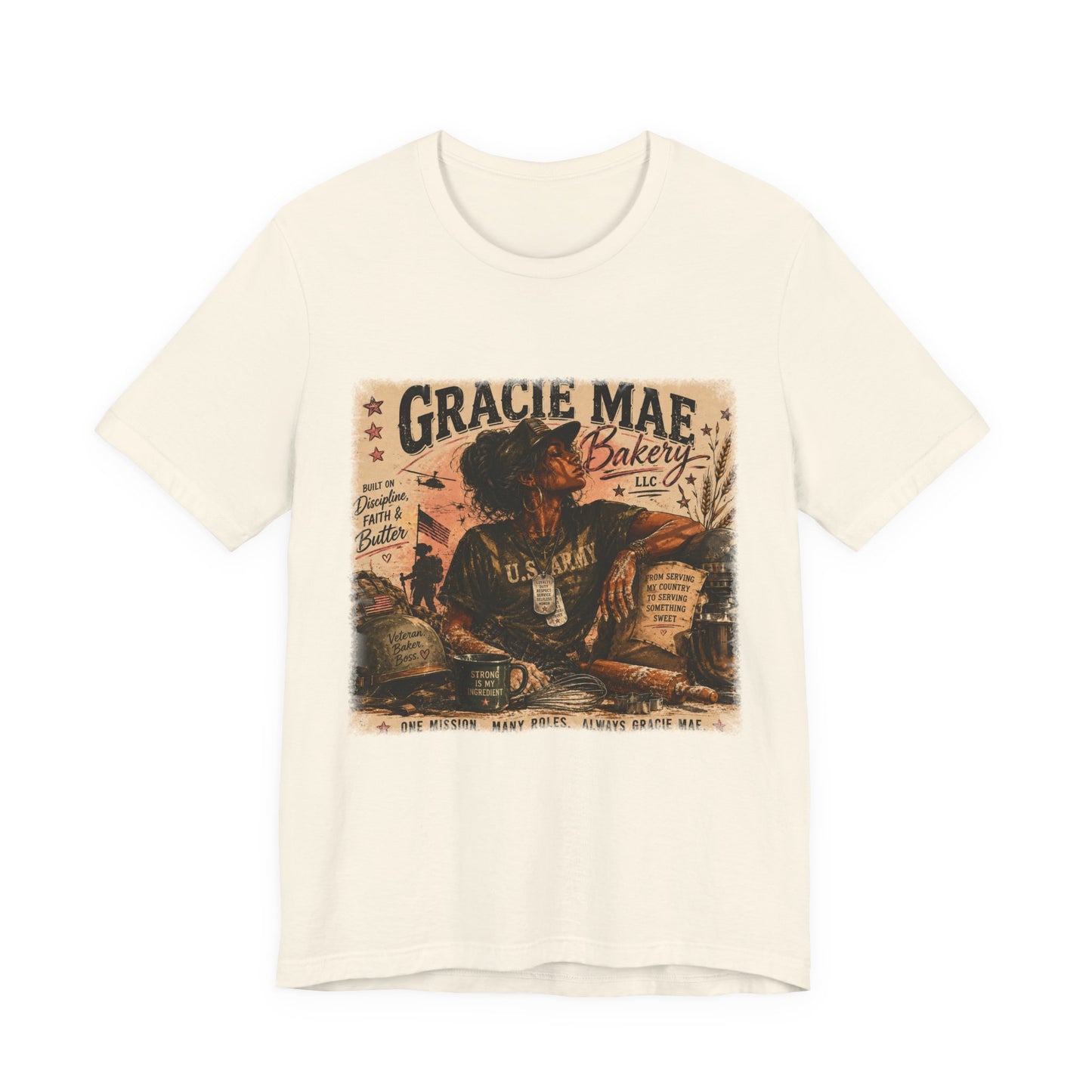 Gracie Mae Bakery Retro Graphic Tee | Stressed Tired Professional Girl