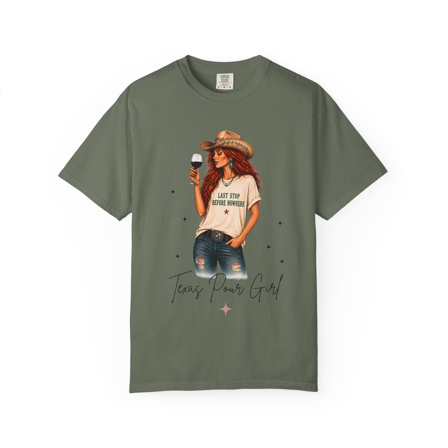 The Redhead | Texas Pour Girl Everyday Girls Tee | Western Wine Shirt Women