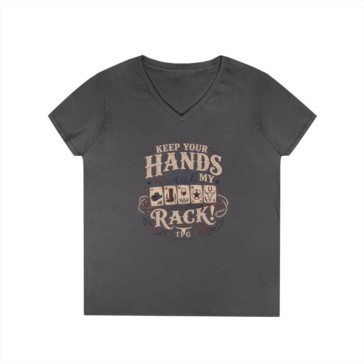 Keep Your Hands Off My Rack Ladies' V-Neck T-Shirt