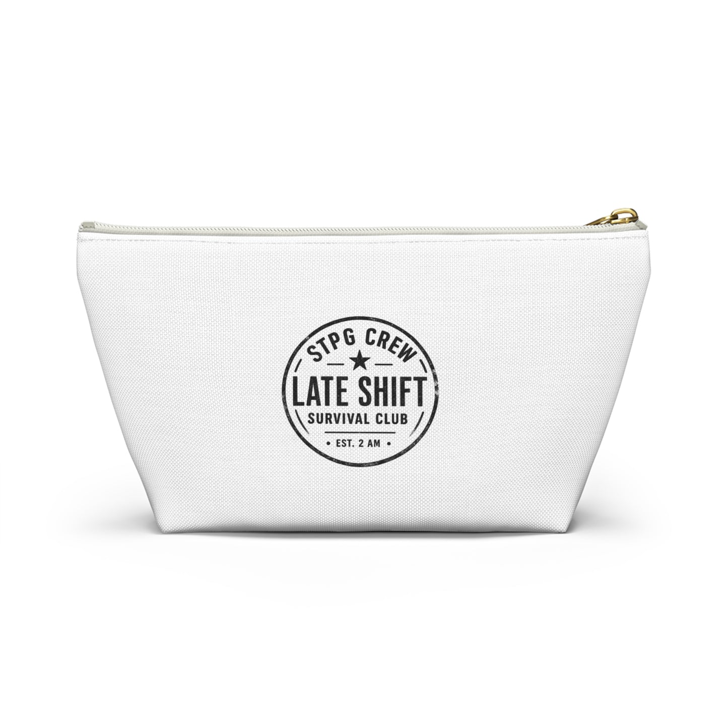 Accessory Pouch — "Bakers Don’t Sleep" T-Bottom Makeup & Gear Bag