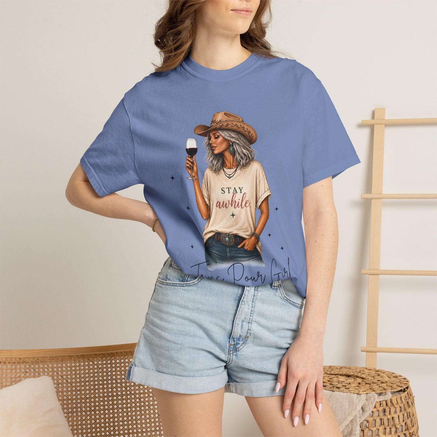 The Silver | Texas Pour Girl Everyday Girls Tee | Western Wine Shirt Women