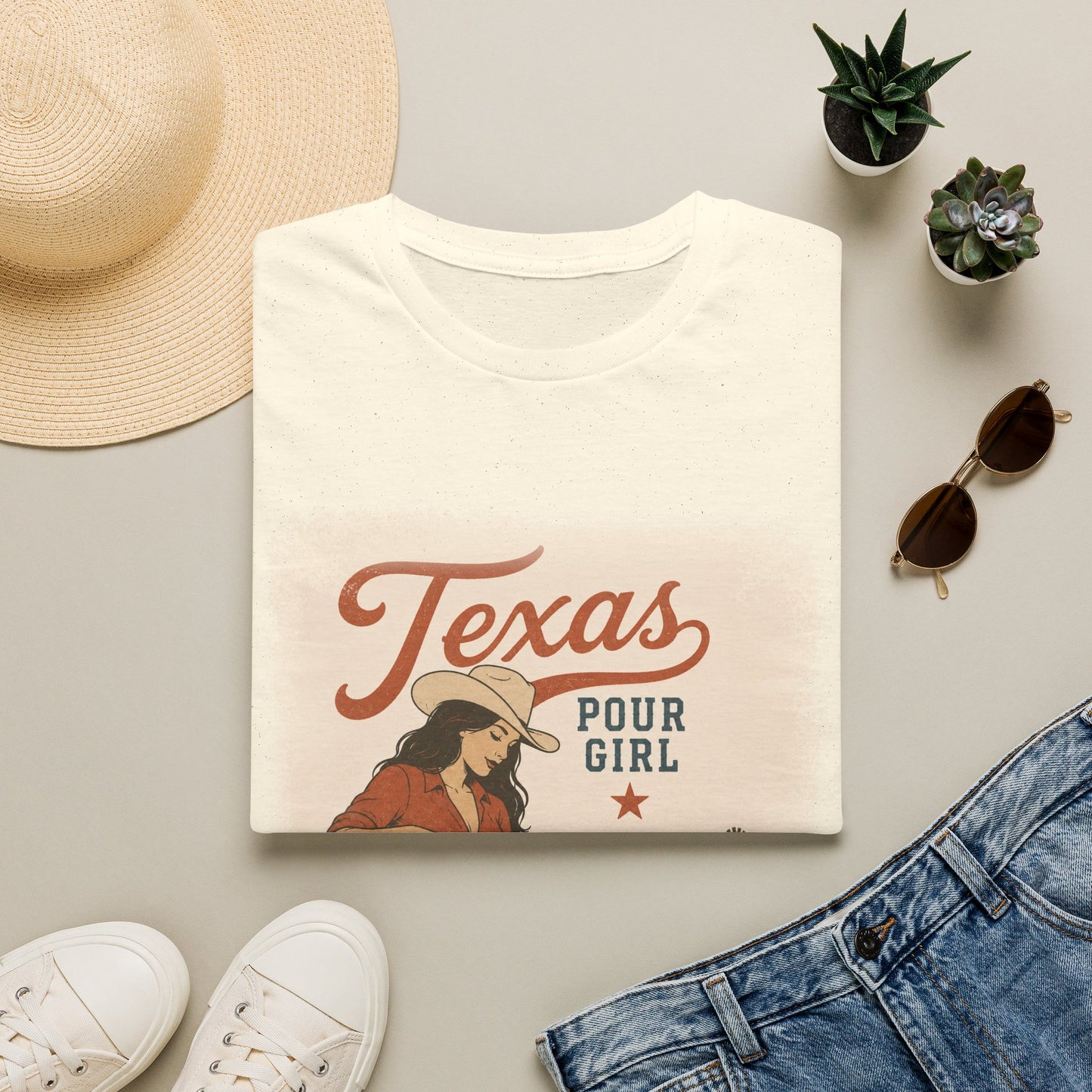 Texas Pour Girl T-Shirt — Vintage Cowgirl Wine Lover Tee