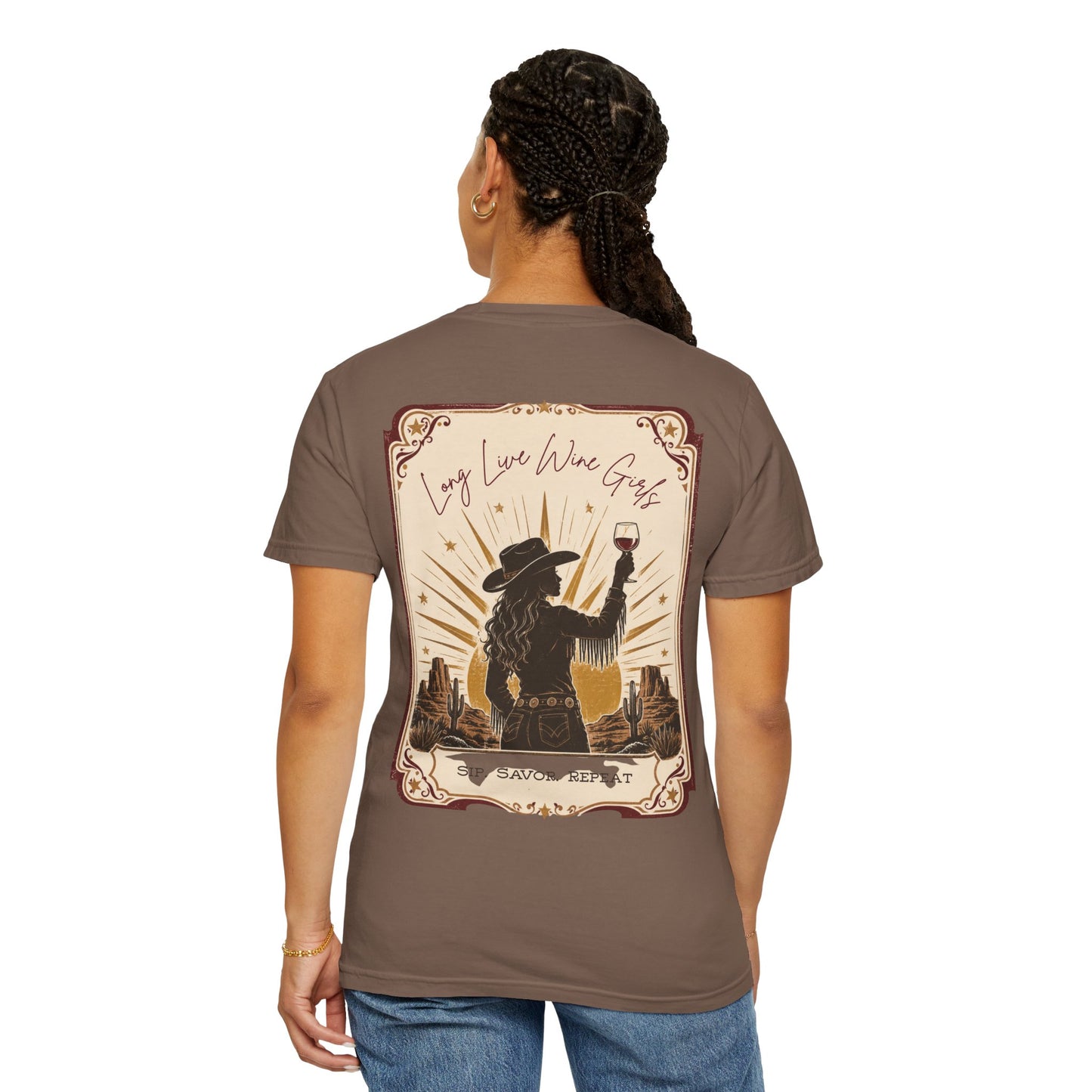 Long Live Wine Girls Shirt | Western Bachelorette Tee | Texas Cowgirl Wine Shirt