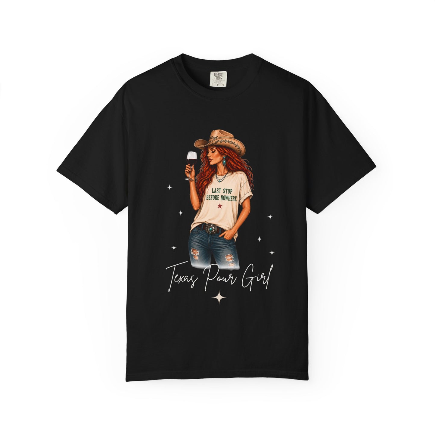 The Redhead | Texas Pour Girl Everyday Girls Tee | Western Wine Shirt Women