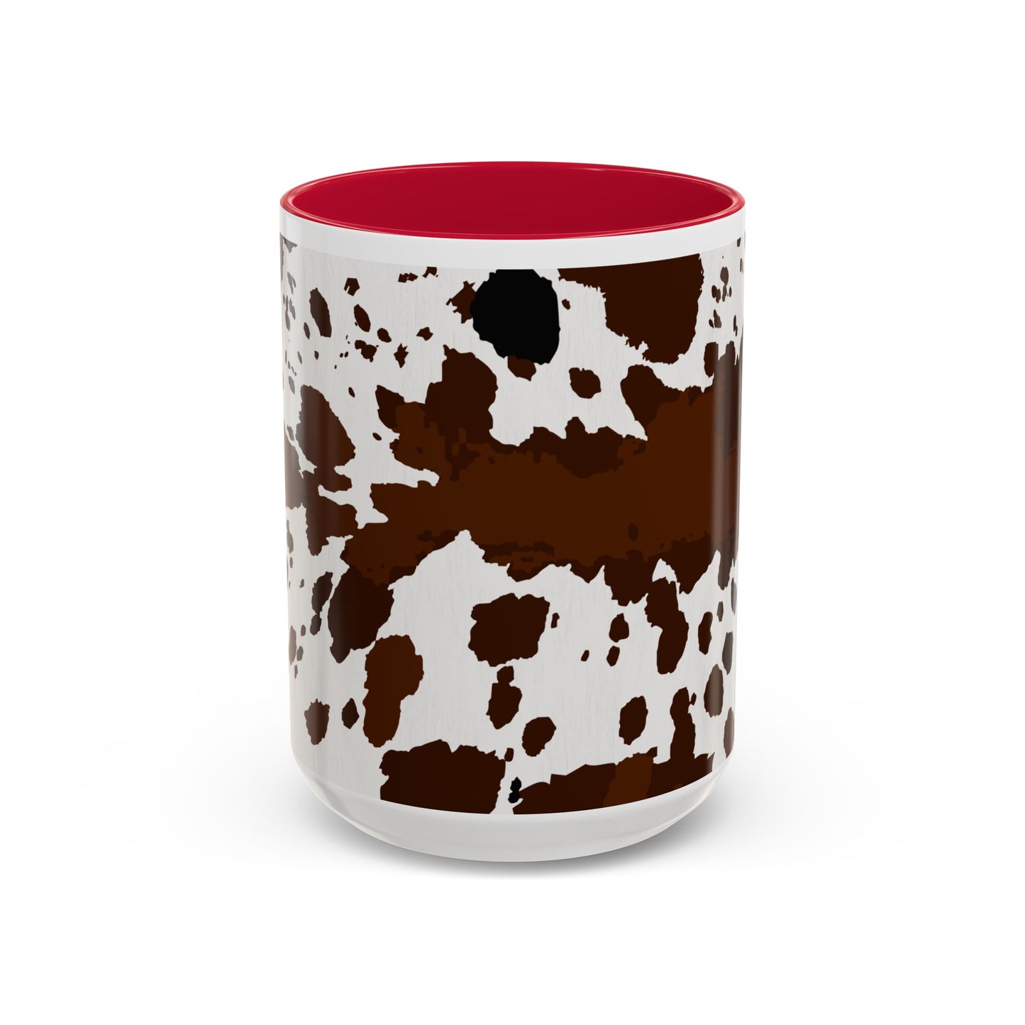 Cow Print Coffee Mug — Brown Cowhide Pattern Ceramic Mug (11oz & 15oz)