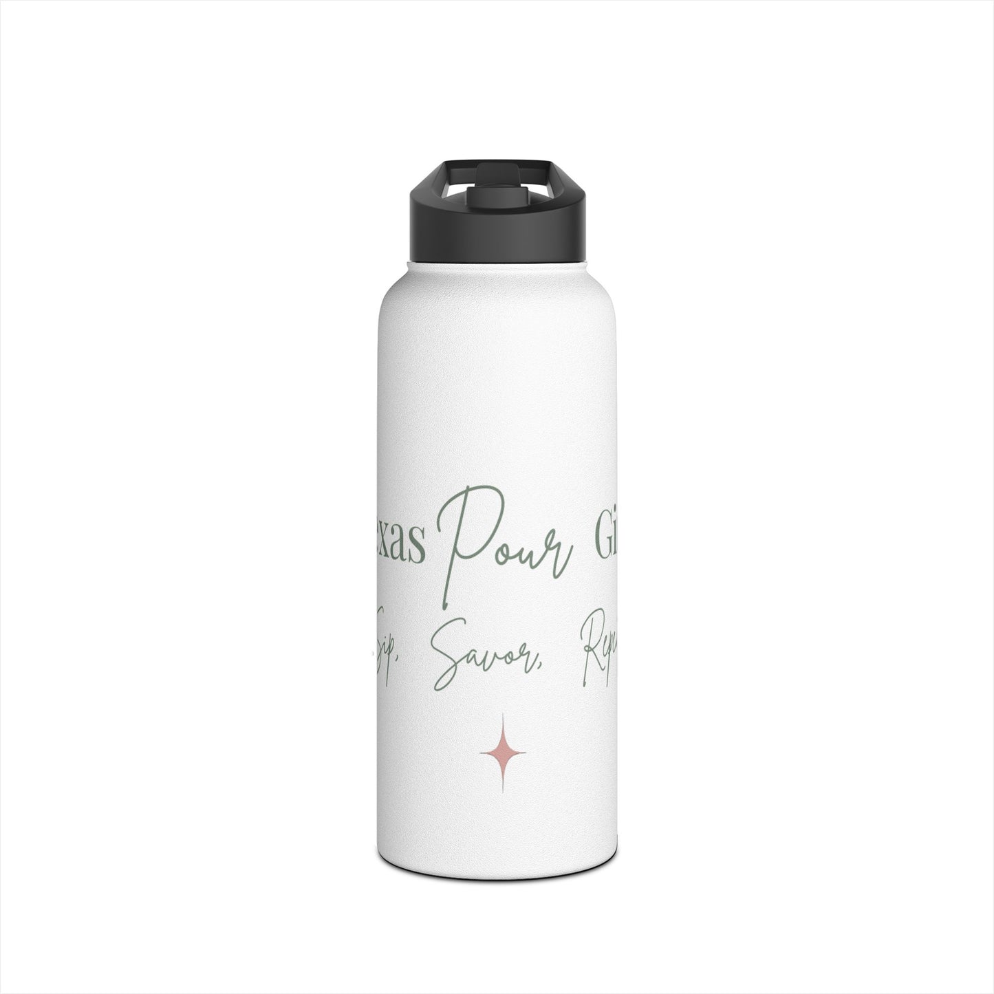 White Stainless Water Bottle — Texas Pour Girl