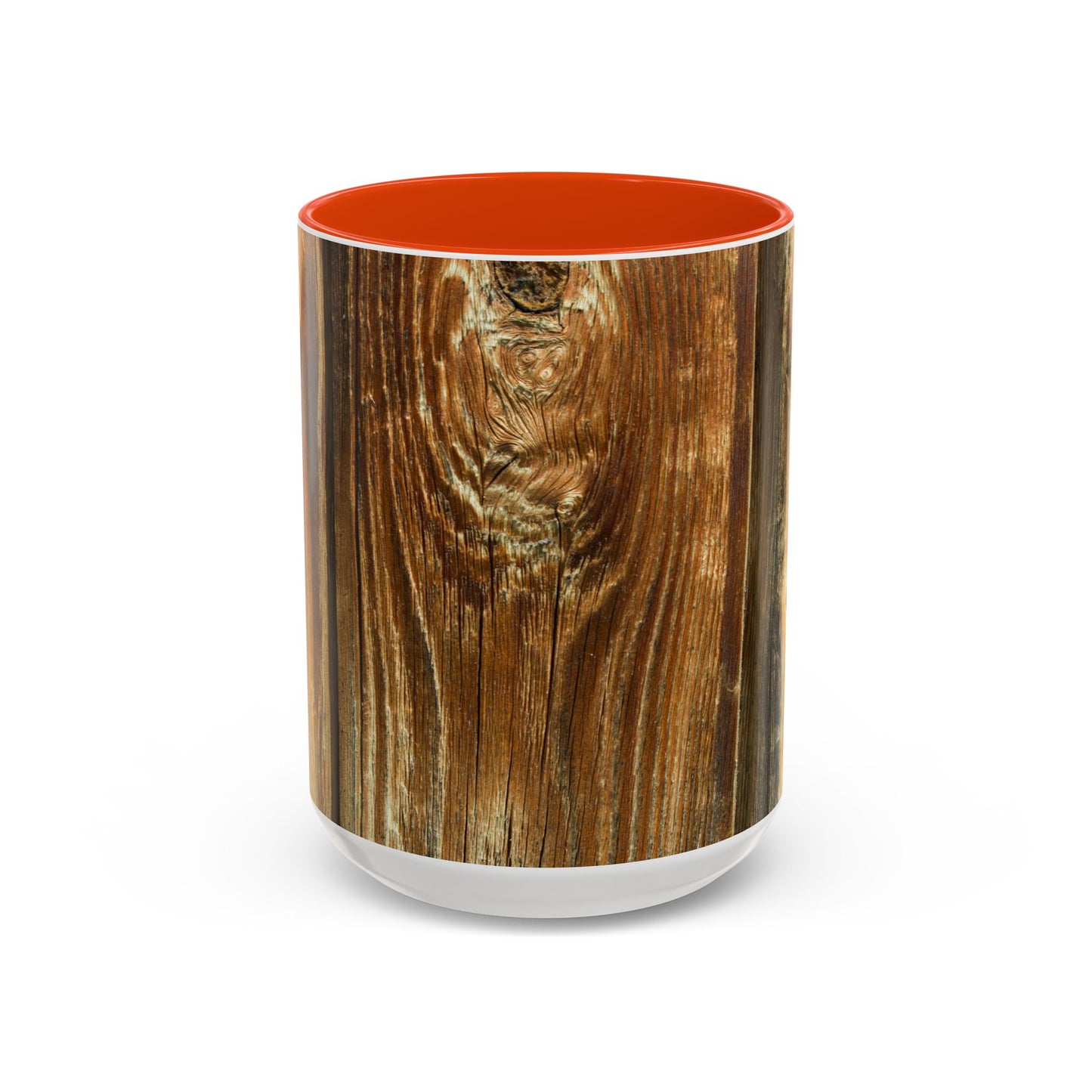 Rustic Wood Grain Coffee Mug — Cozy Cabin 11oz & 15oz (Room for Cream)