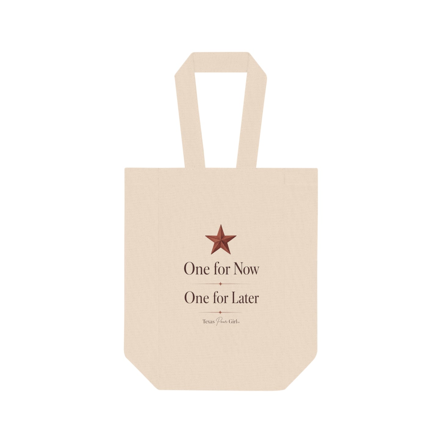 Texas Wine Tote Bag | 2-Bottle Wine Carrier | Hill Country Gift for Wine Lovers