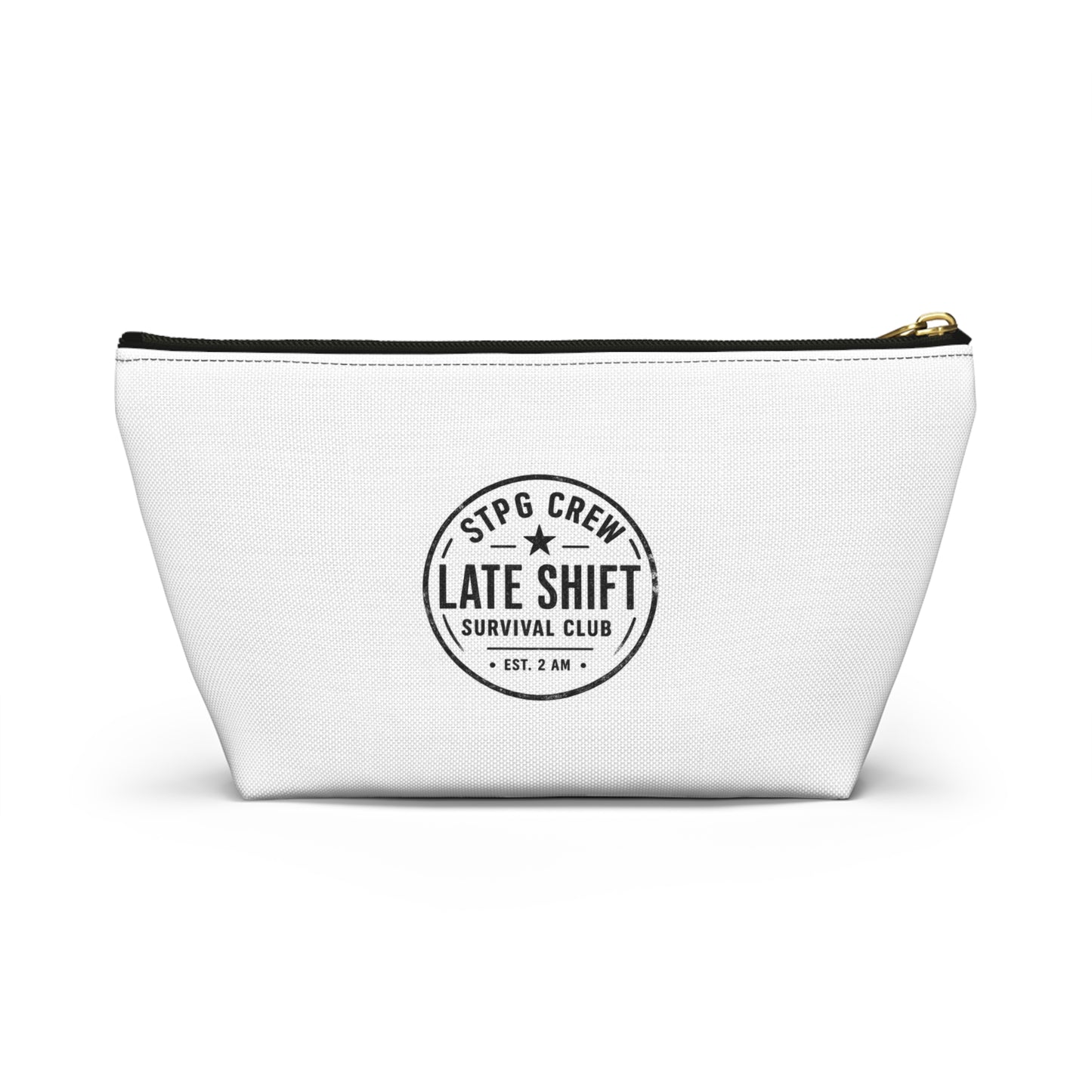 Accessory Pouch — "Bakers Don’t Sleep" T-Bottom Makeup & Gear Bag