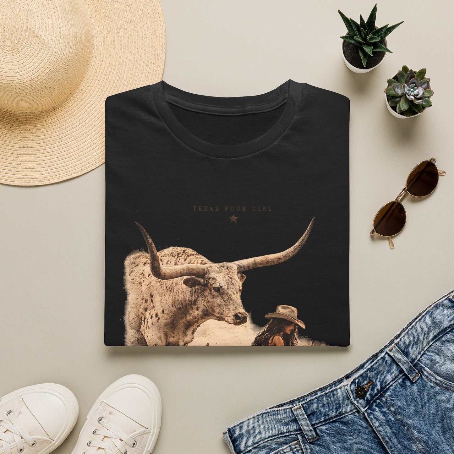 Middle of Nowhere Western T-Shirt — Vintage Longhorn & Cowgirl Graphic
