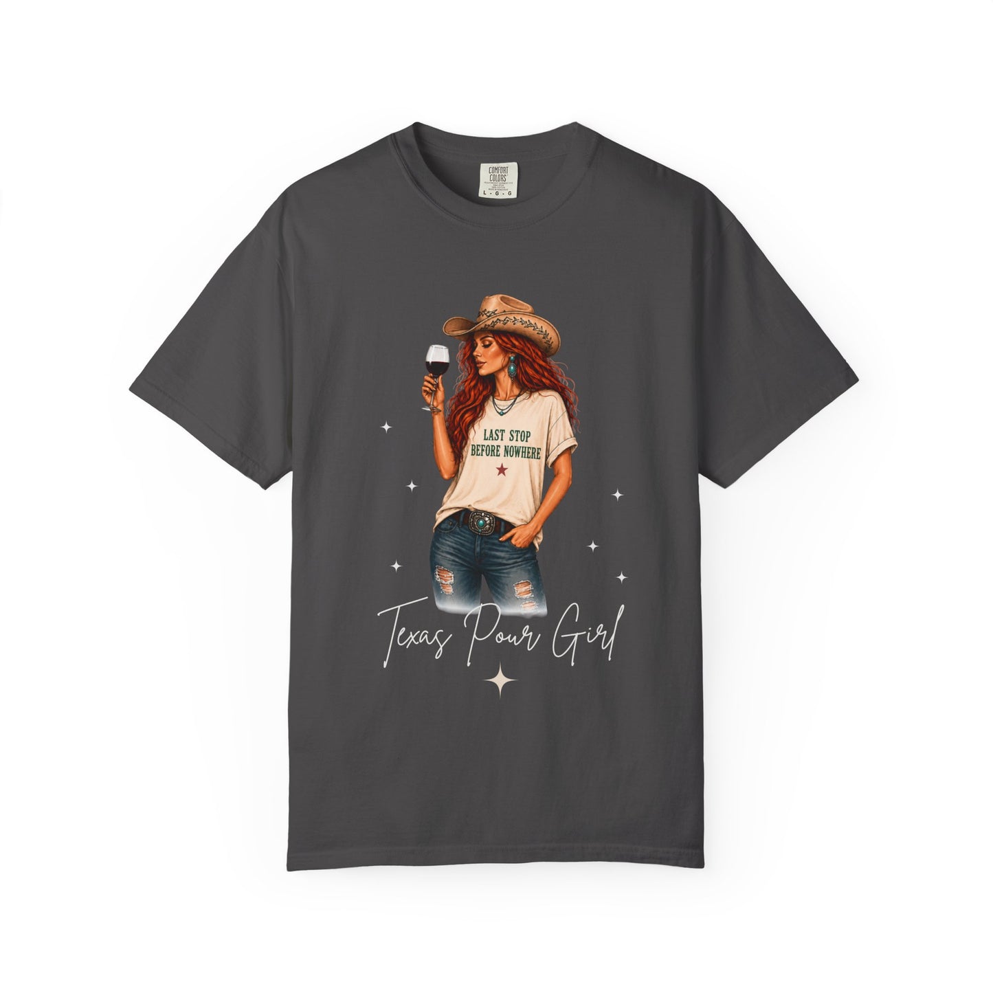 The Redhead | Texas Pour Girl Everyday Girls Tee | Western Wine Shirt Women