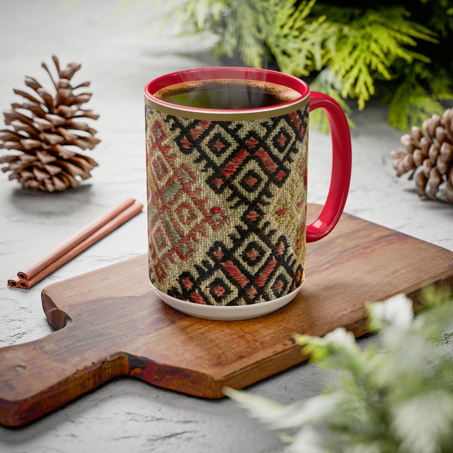 Boho Kilim Pattern Coffee Mug (11oz/15oz)