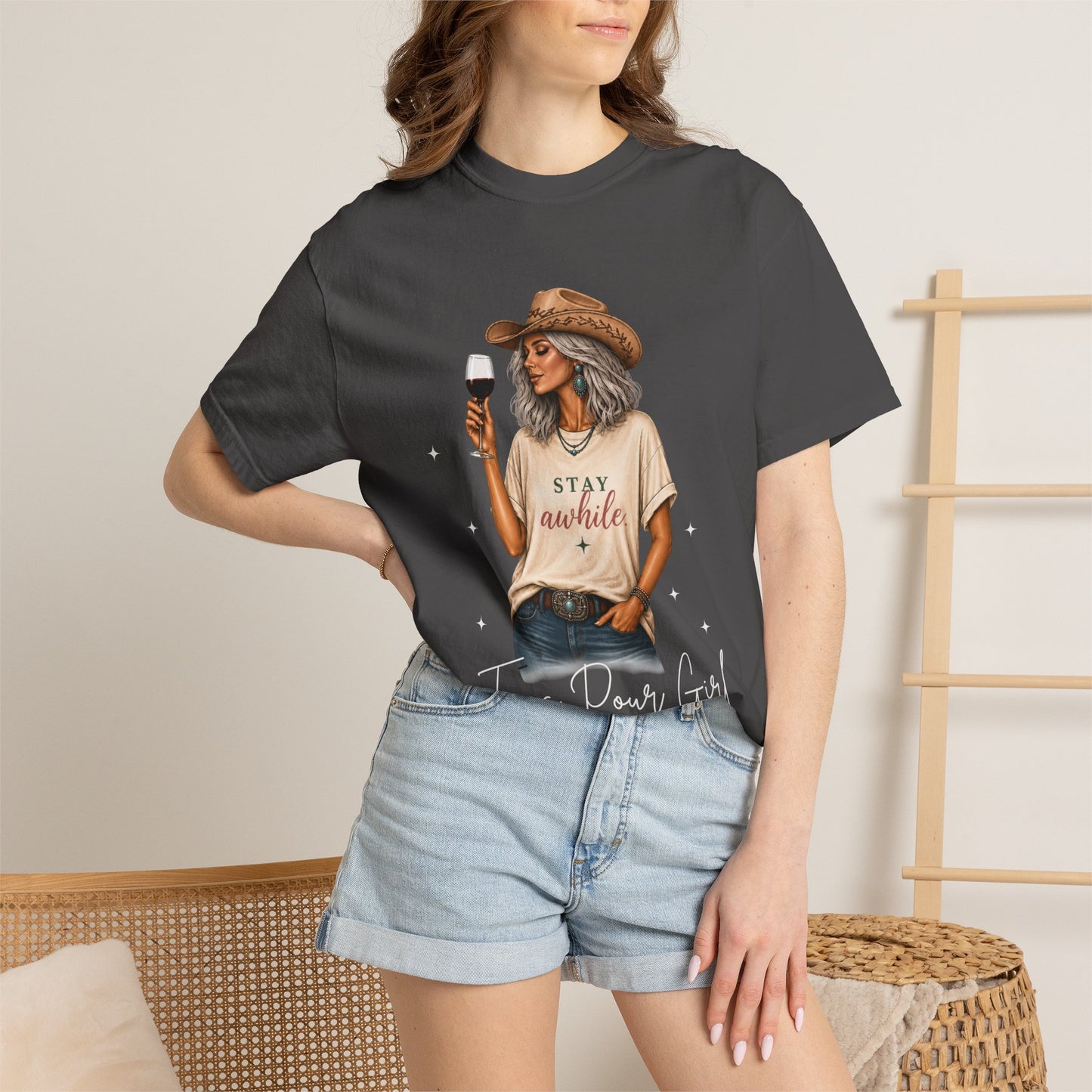 The Silver | Texas Pour Girl Everyday Girls Tee | Western Wine Shirt Women
