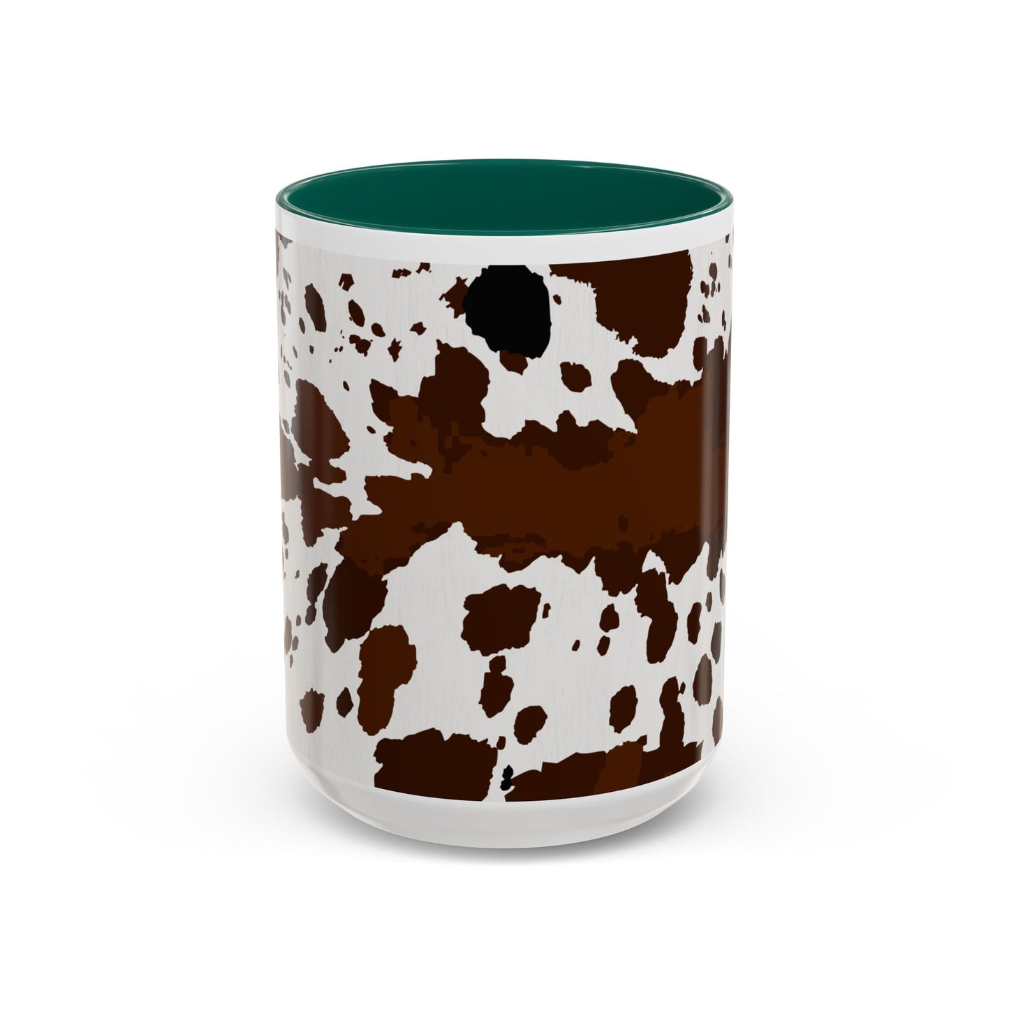 Cow Print Coffee Mug — Brown Cowhide Pattern Ceramic Mug (11oz & 15oz)