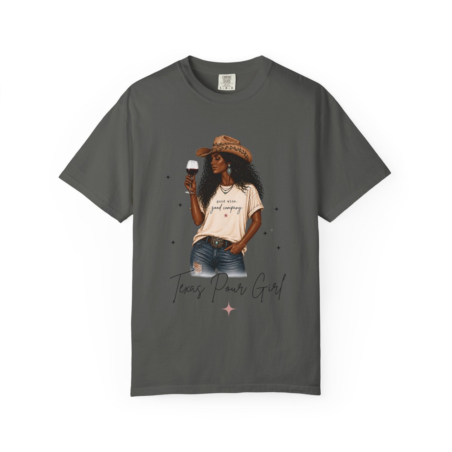 The Midnight Belle | Texas Pour Girl Everyday Girls Tee | Western Wine Shirt Women