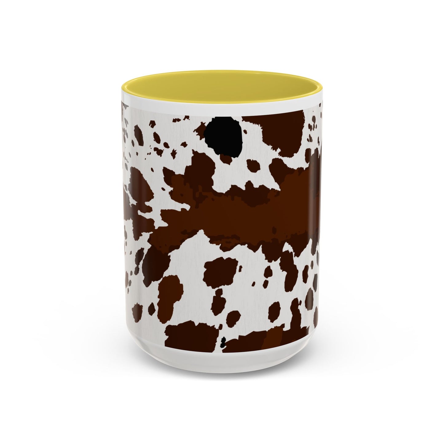 Cow Print Coffee Mug — Brown Cowhide Pattern Ceramic Mug (11oz & 15oz)