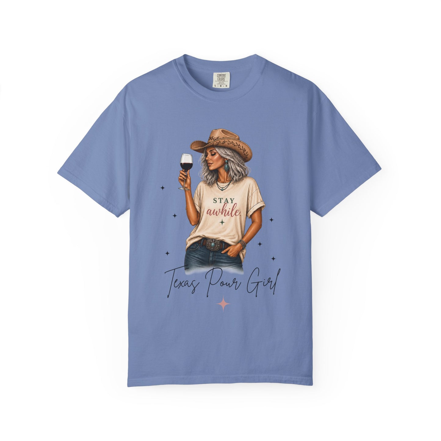 The Silver | Texas Pour Girl Everyday Girls Tee | Western Wine Shirt Women