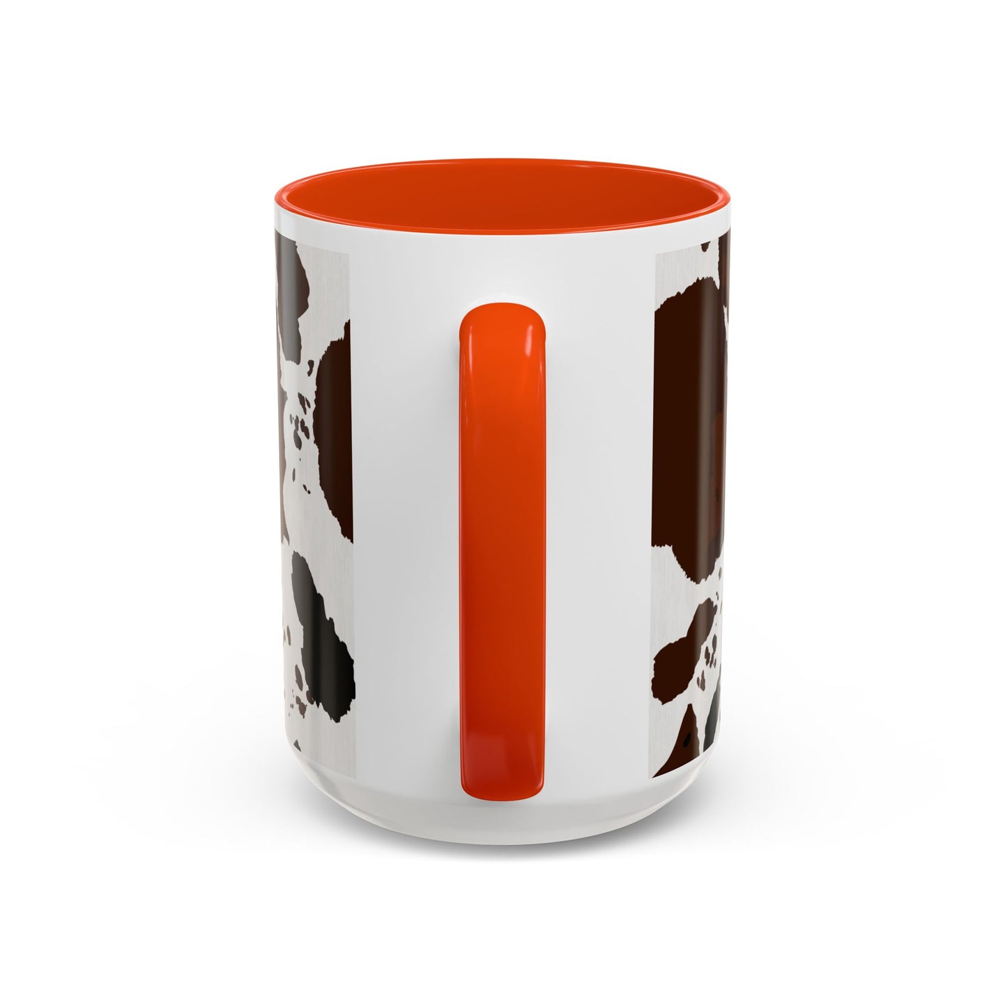 Cow Print Coffee Mug — Brown Cowhide Pattern Ceramic Mug (11oz & 15oz)