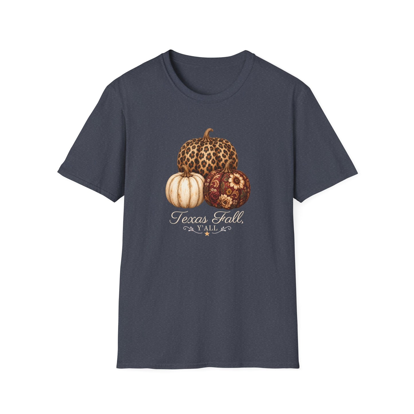 Fall Pumpkin Trio T-Shirt — “Texas Fall Y’all” Autumn Graphic Tee