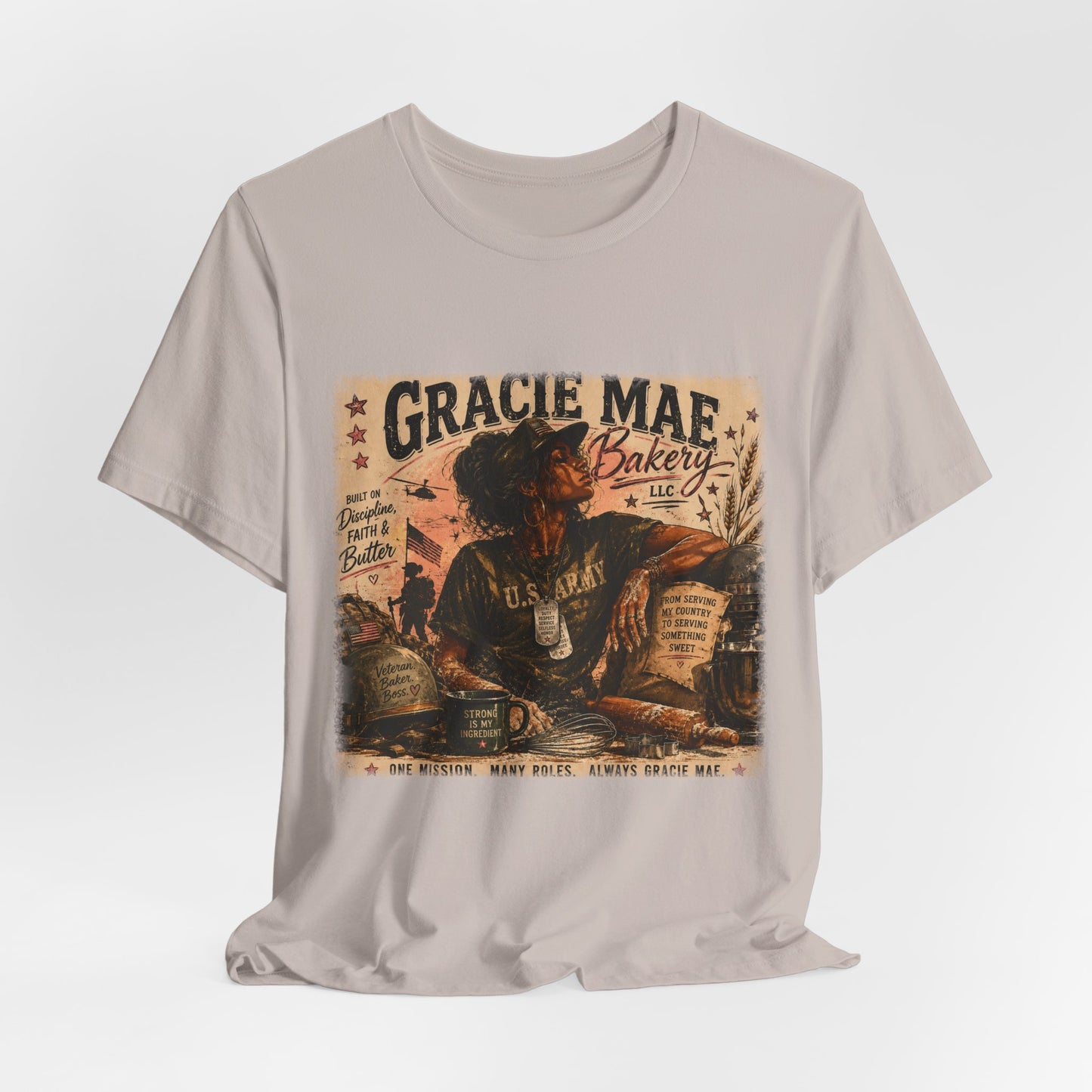 Gracie Mae Bakery Retro Graphic Tee | Stressed Tired Professional Girl