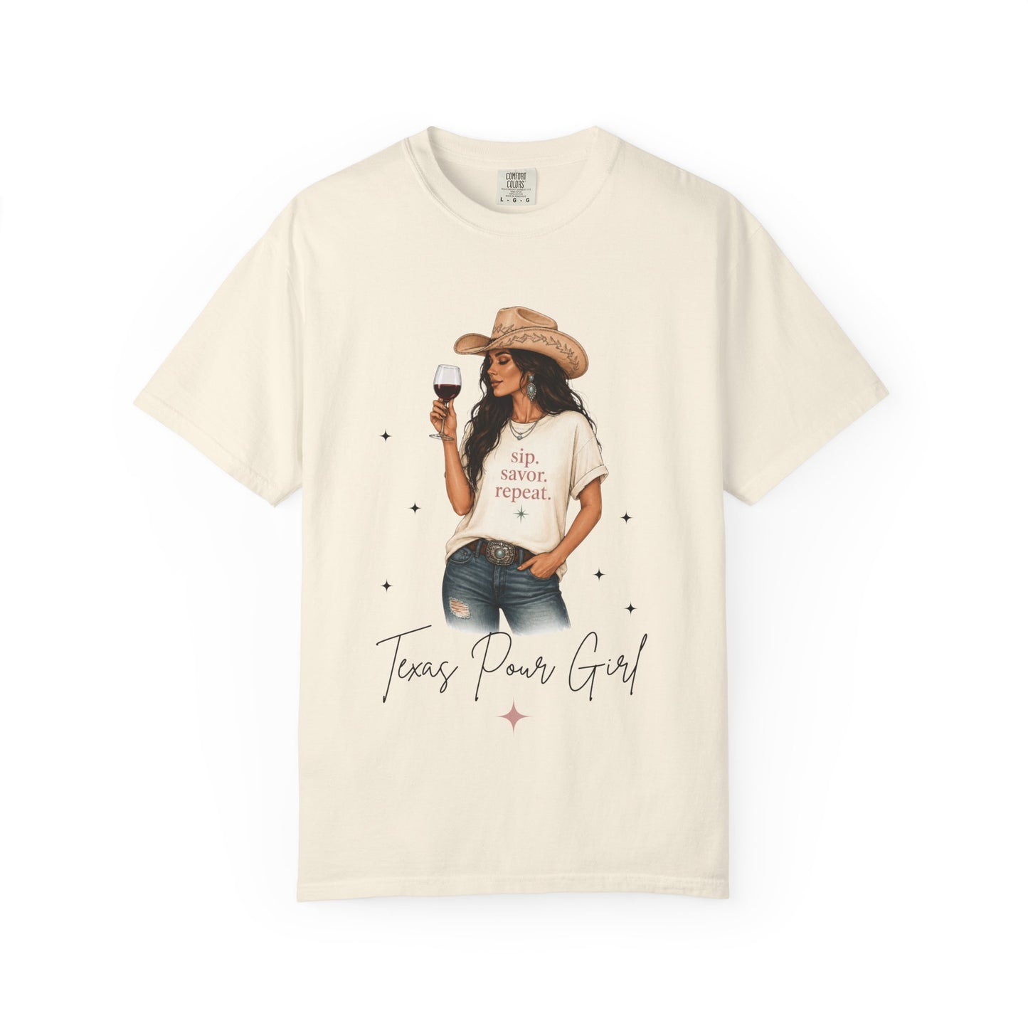 The Brunette | Texas Pour Girl Everyday Girls Tee | Western Wine Shirt Women